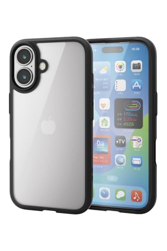 Amazon.co.jp: エレコム iPhone 16 ケース クリア 耐衝撃 衝撃吸収